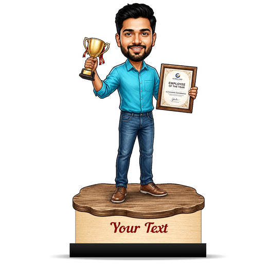 Personalized Achievement Award Male Caricature C931