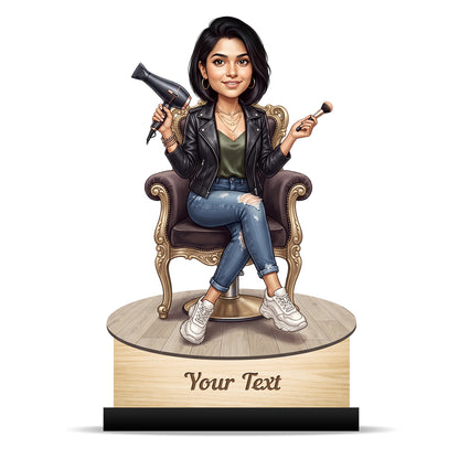 Personalized Gift for Beautician, Makeup Artist & Makeup Lover Caricature C1209