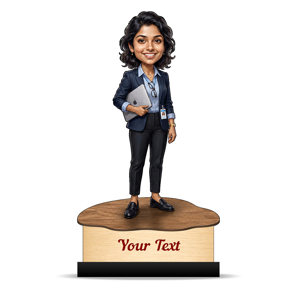 Personalized Corporate Office Female Employee Caricature C876