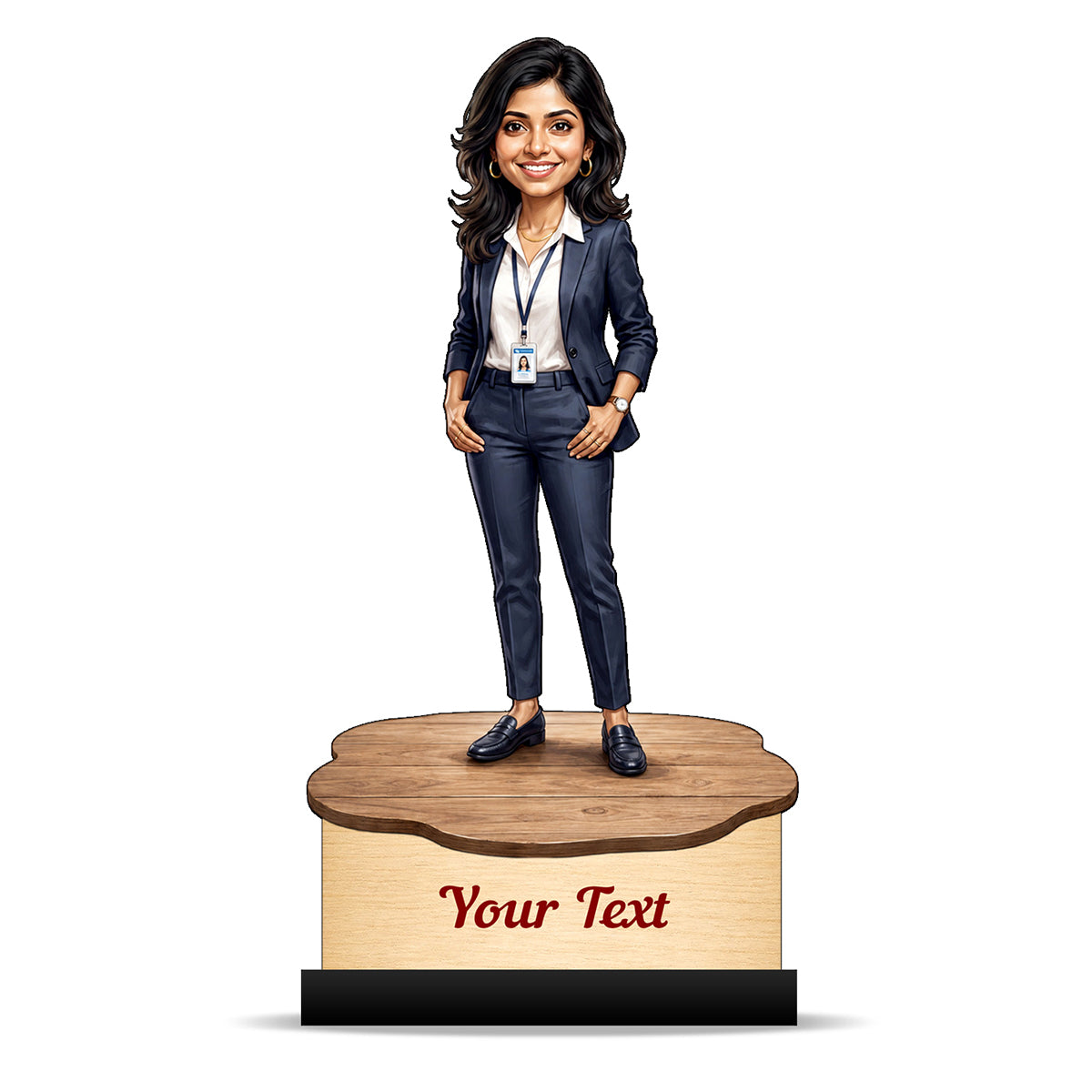 Personalized Corporate Office Female Employee Caricature C884
