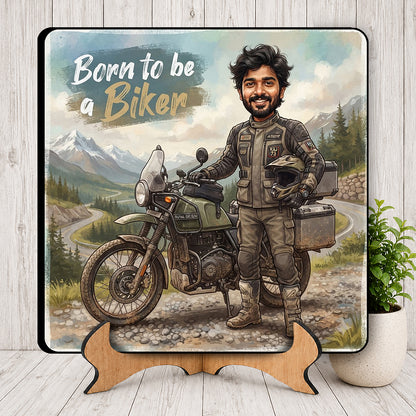 Male Biker Caricature Frame CF08