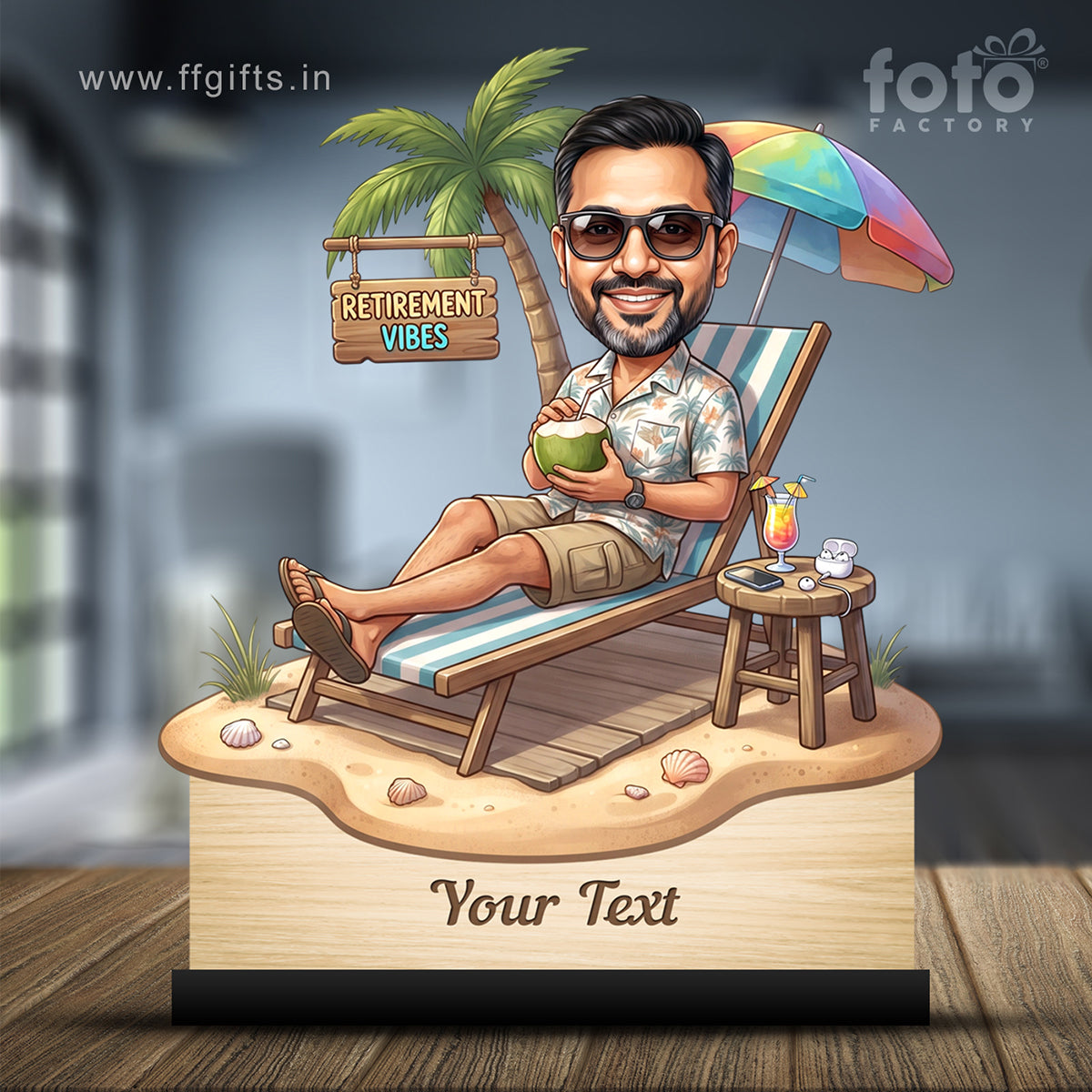 Personalized Male Retirement Caricature C1092