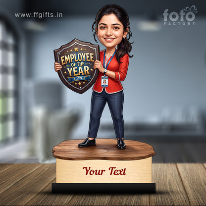 Personalized Achievement Award Female Caricature C943