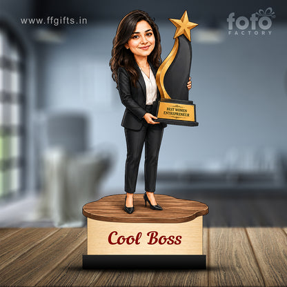 Personalized Female Cool Boss Caricature C857