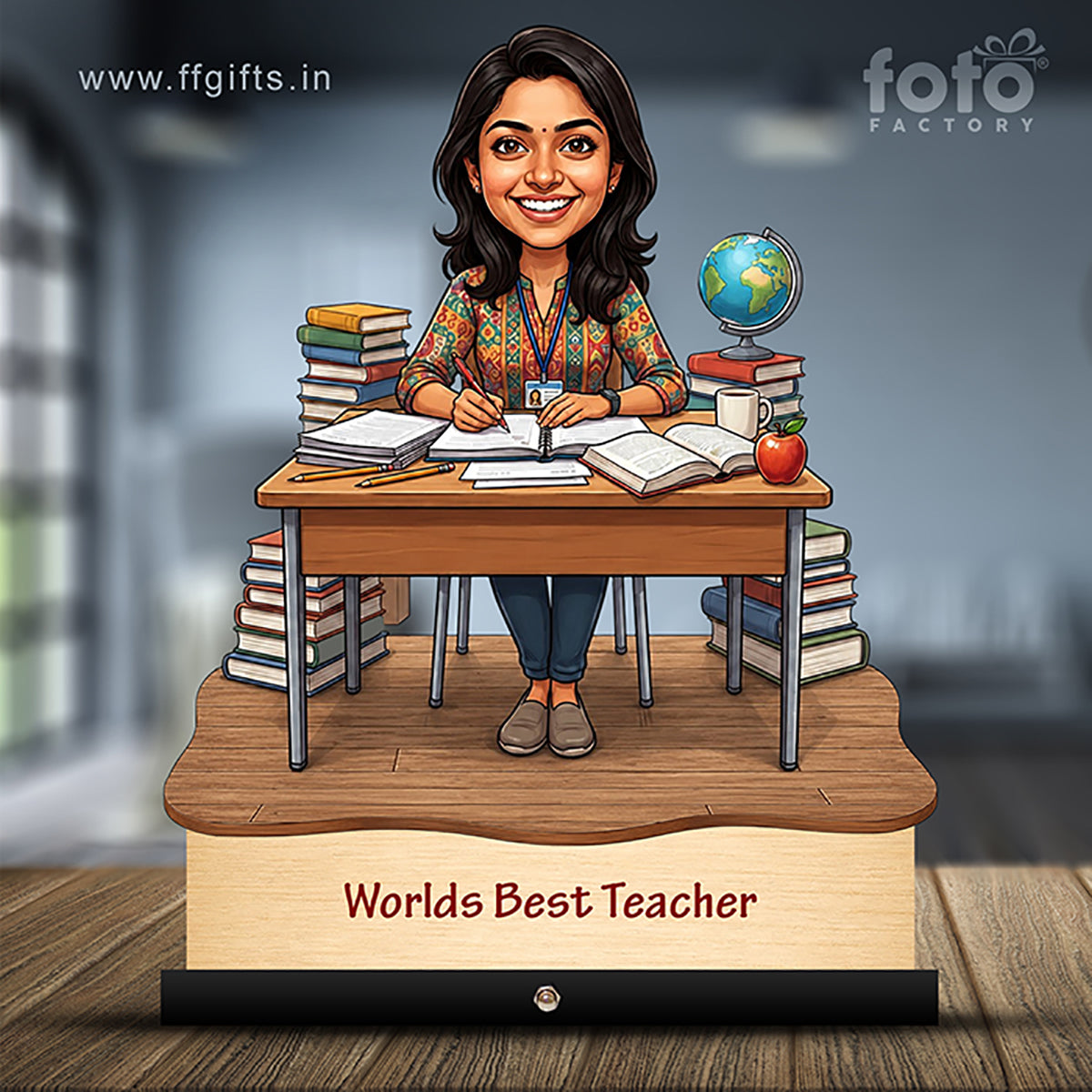 Worlds Best Teacher Caricature C518