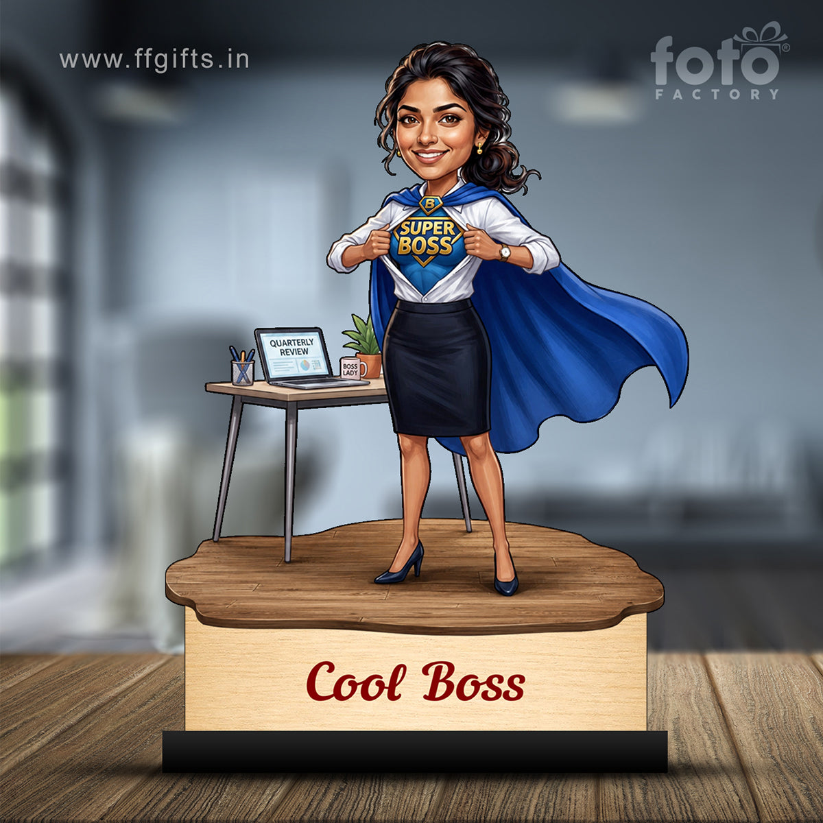 Personalized Female Cool Boss Caricature C848