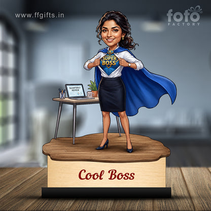 Personalized Female Cool Boss Caricature C848
