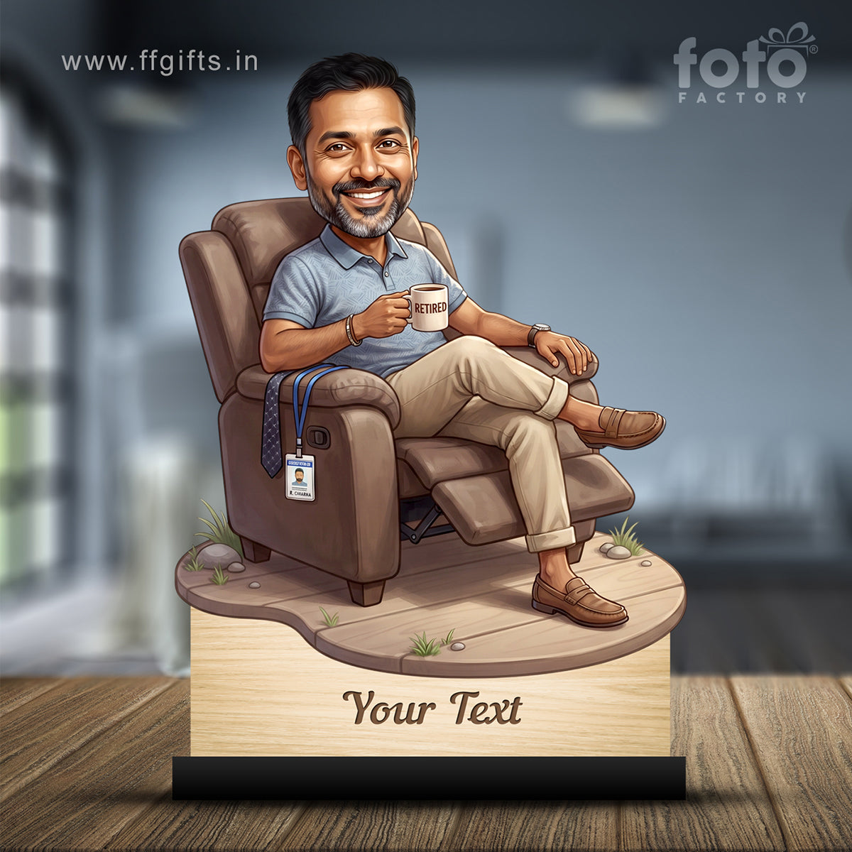 Personalized Male Retirement Caricature C1091