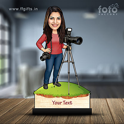 Lady Photographer Caricature C373