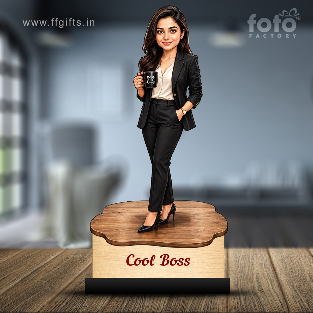 Personalized Female Cool Boss Caricature C864