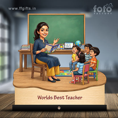 Worlds Best Nursery Teacher Caricature C523