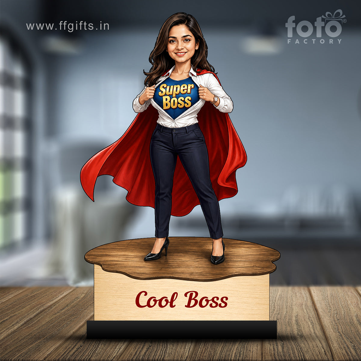 Personalized Female Cool Boss Caricature C853