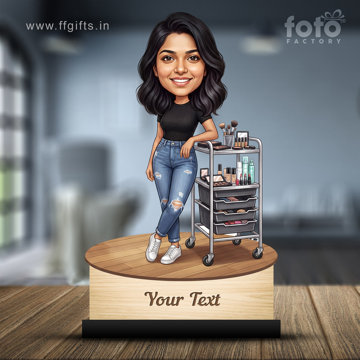 Personalized Gift for Beautician, Makeup Artist & Makeup Lover Caricature C1194