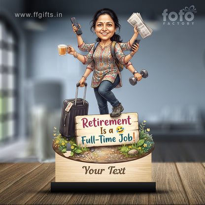 Personalized Female Retirement Caricature C1083