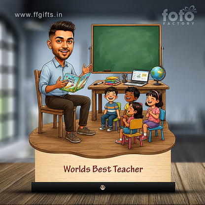Worlds Best Nursery Teacher Caricature C539