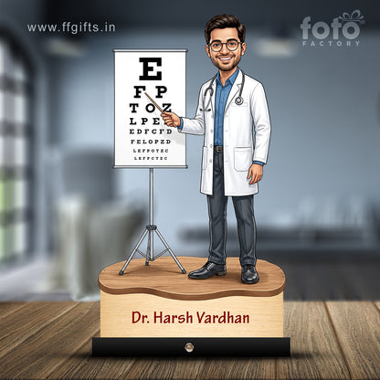 Ophthalmologist Doctor Male eye Doctor Caricature C561