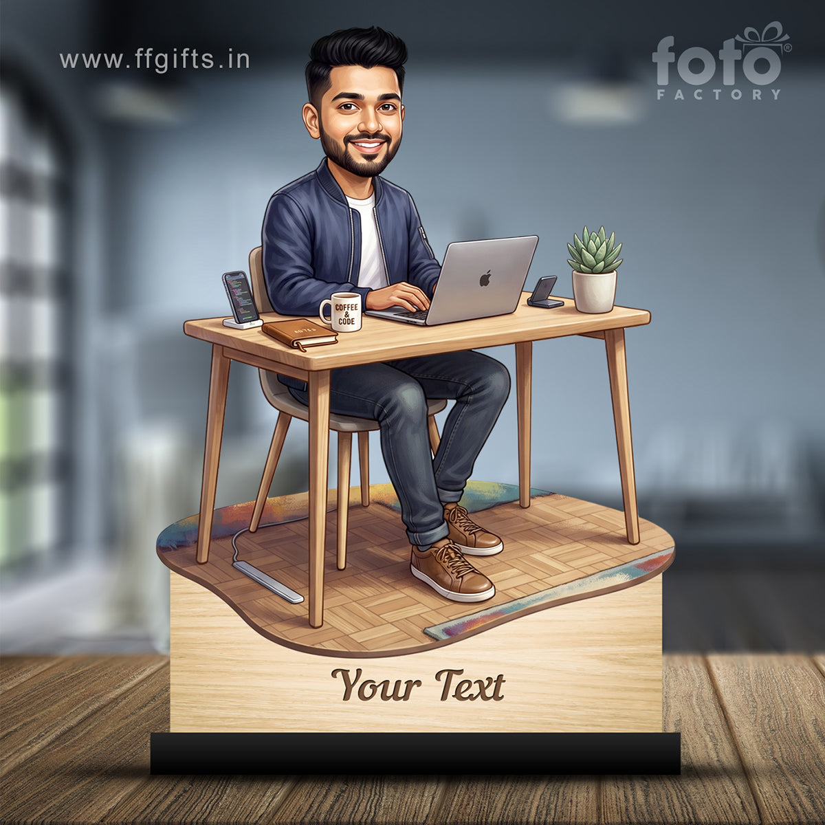 Personalized Male Work From Home Caricature C1099