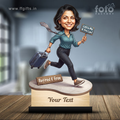 Personalized Female Retirement Caricature C1071