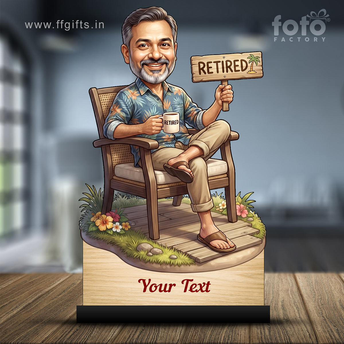 Personalized Male Retirement Caricature C1051