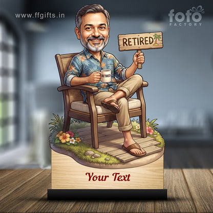 Personalized Male Retirement Caricature C1051