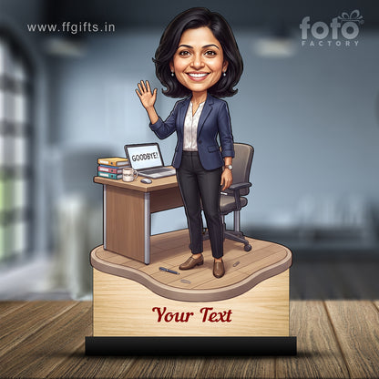 Personalized Female Retirement Caricature C1038