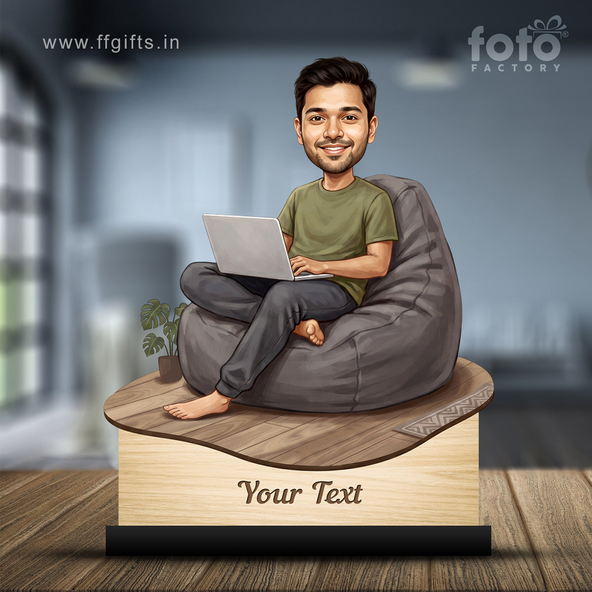 Personalized Male Work From Home Caricature C1098