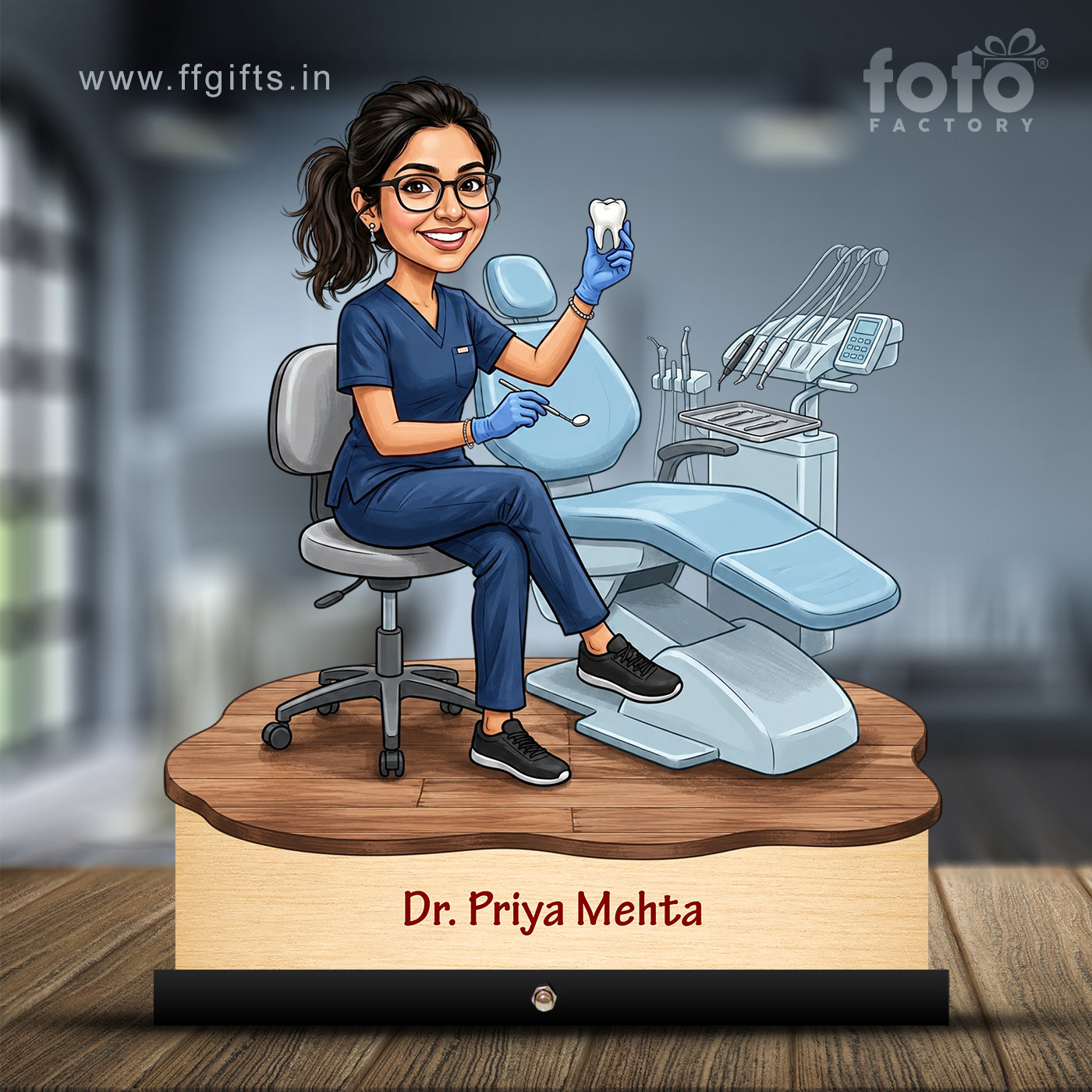 Dentist Doctor Caricature for Female Doctor C562