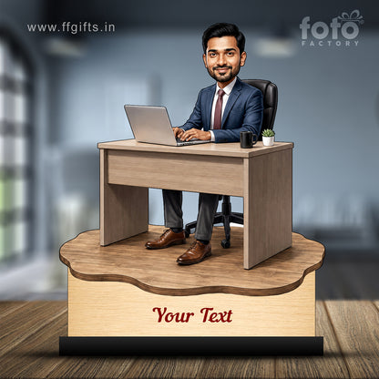 Personalized Corporate Office Male Employee Caricature C919
