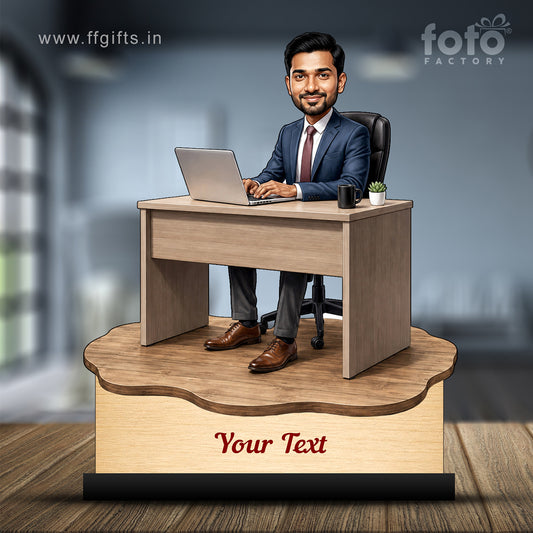 Personalized Corporate Office Male Employee Caricature C919