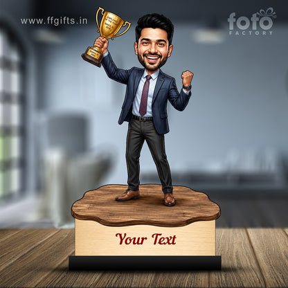 Personalized Achievement Award Male Caricature C956