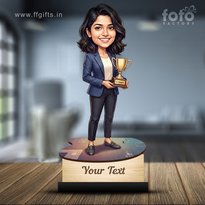 Personalized Work Anniversary Female Caricature C1114