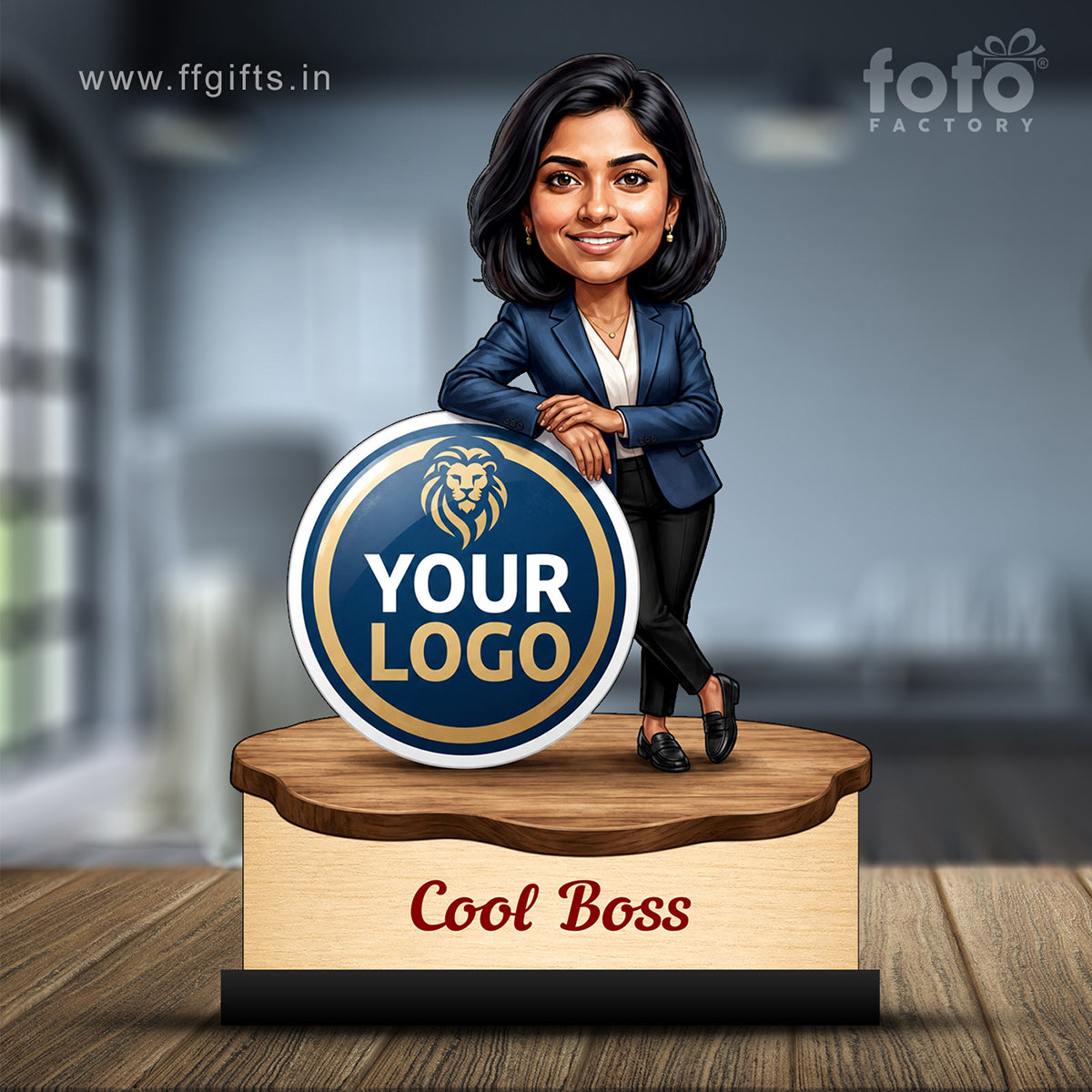 Personalized Female Cool Boss Caricature C849