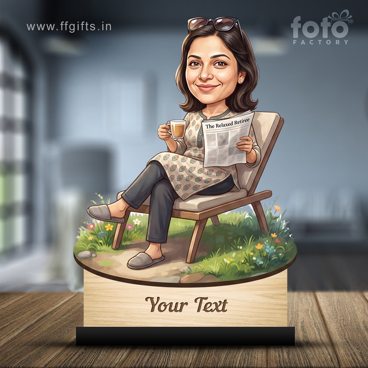 Personalized Female Retirement Caricature C1067