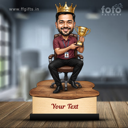 Personalized Achievement Award Male Caricature C958