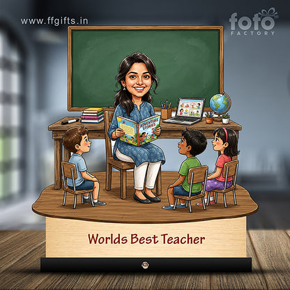 Worlds Best Nursery Teacher Caricature C538