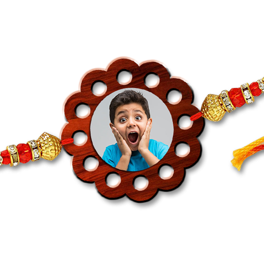 Flower Shape Photo Rakhi R009