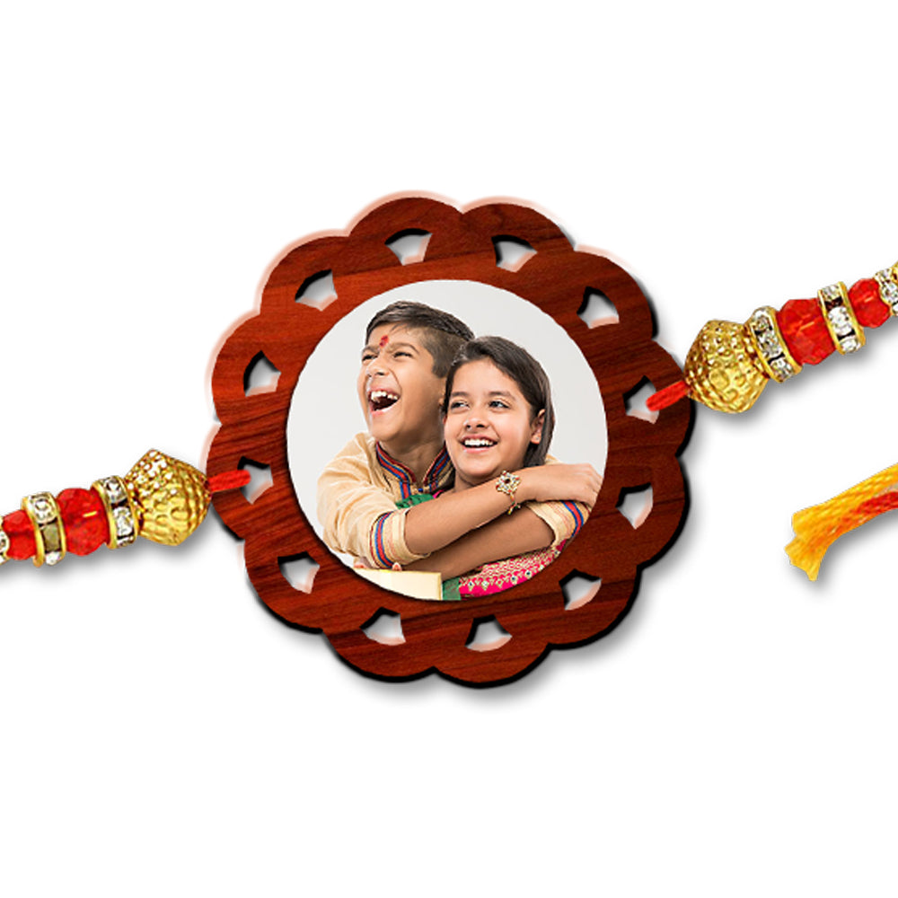 Flower Shape Photo Rakhi R006