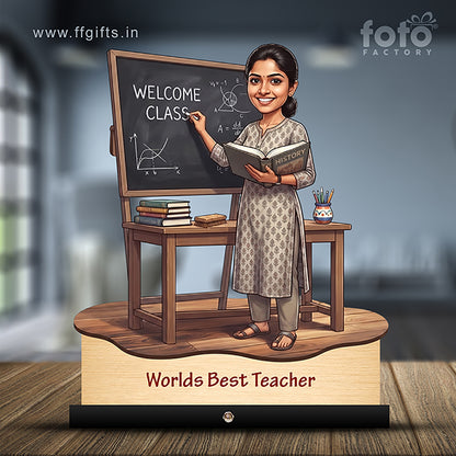 Worlds Best Teacher Caricature C509
