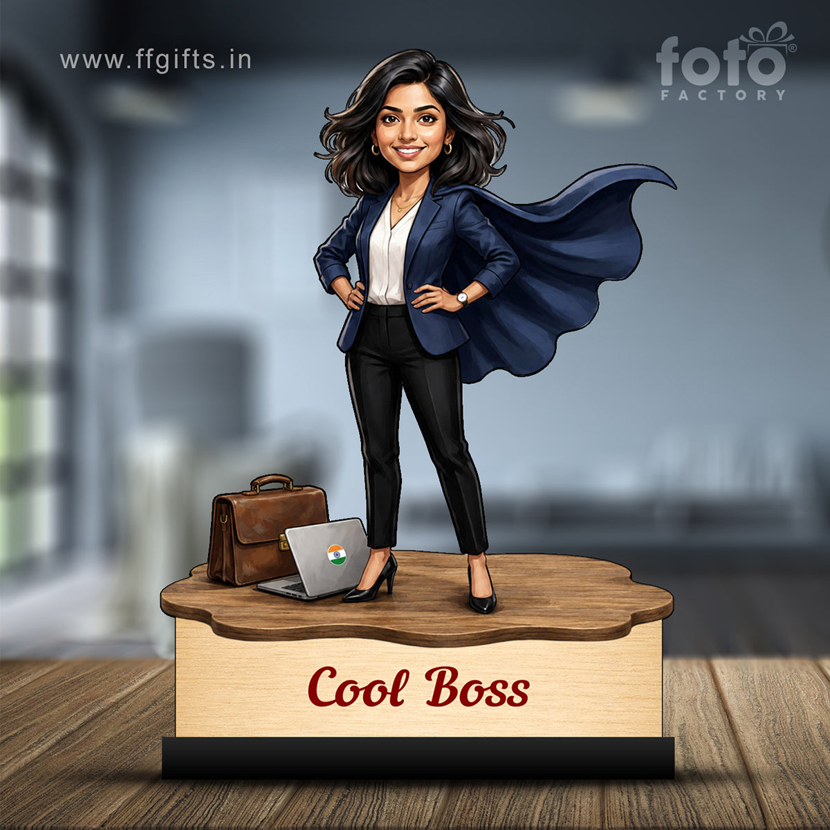 Personalized Female Cool Boss Caricature C861