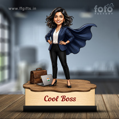 Personalized Female Cool Boss Caricature C861