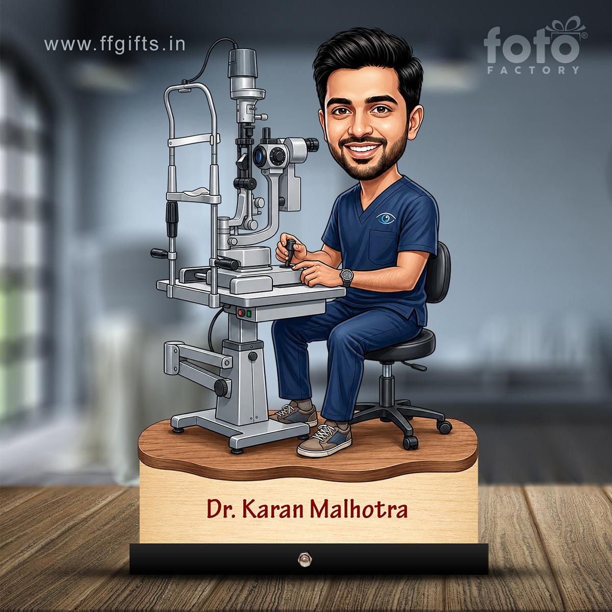 Ophthalmologist Doctor Male eye Doctor Caricature C552