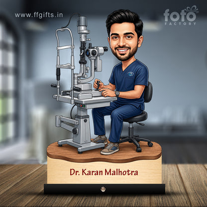 Ophthalmologist Doctor Male eye Doctor Caricature C552