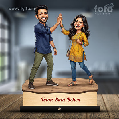 High Five Brother Sister Caricature C597
