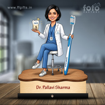 Dentist Doctor Caricature for Female Doctor C572
