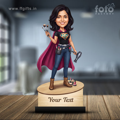 Personalized Gift for Beautician, Makeup Artist & Makeup Lover Caricature C1183