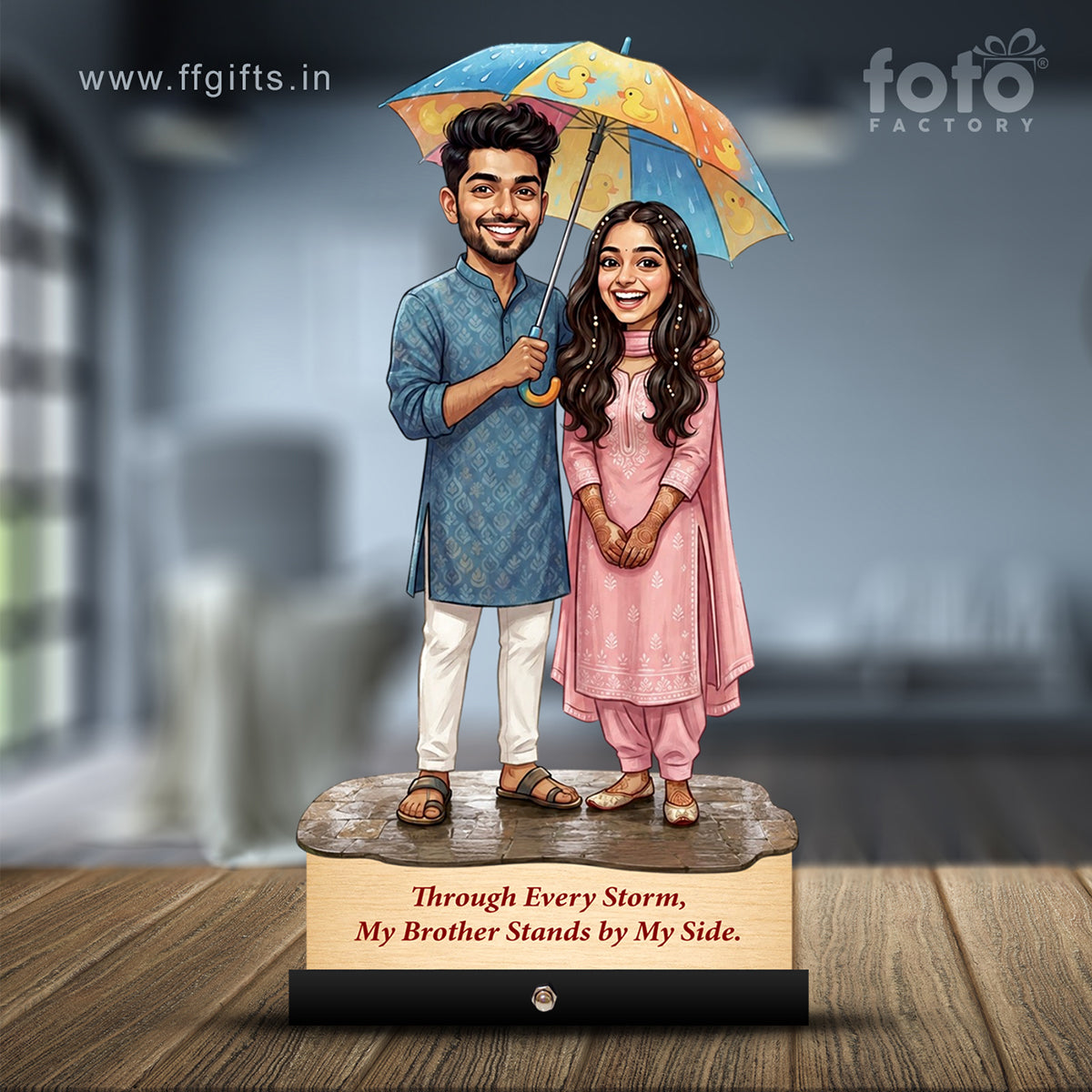 Protective Brother Rakhi Caricature C579