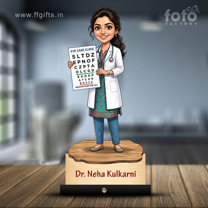 Ophthalmologist Doctor Female eye Doctor Caricature C547