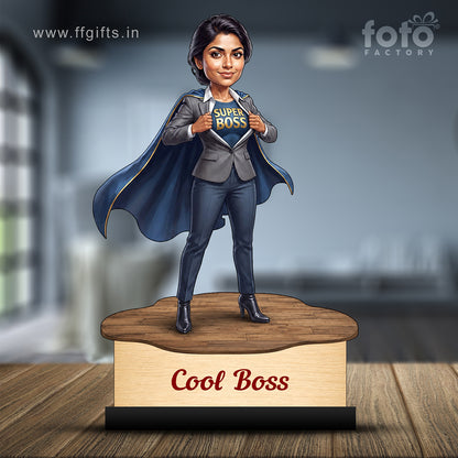 Personalized Female Cool Boss Caricature C844