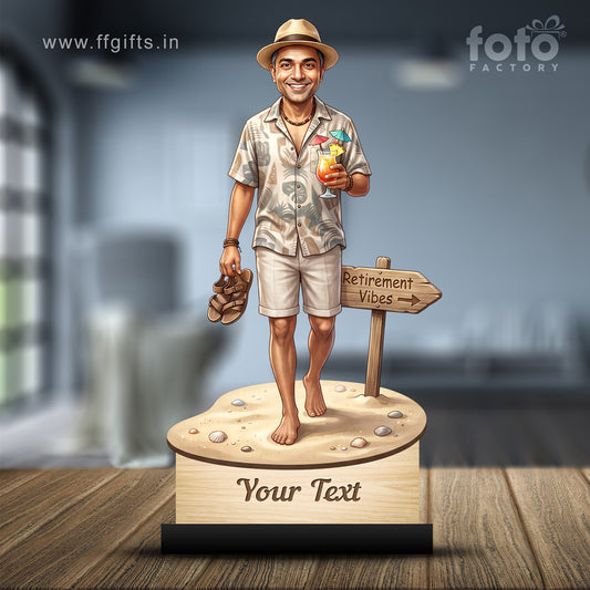 Personalized Male Retirement Caricature C1086