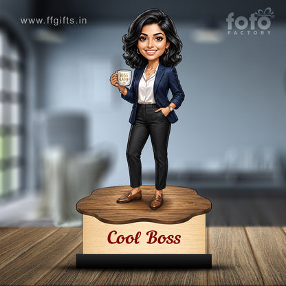 Personalized Female Cool Boss Caricature C850